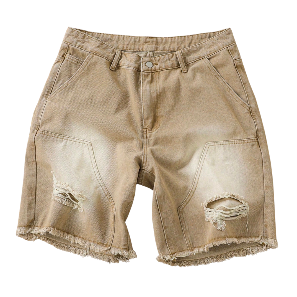 Casual And Camouflage Print Denim Cargo Shorts
