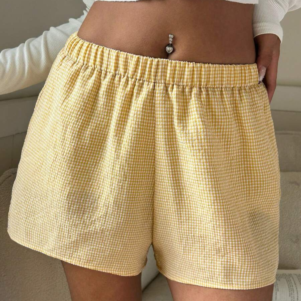 Casual And Shorts With Plaid For Women