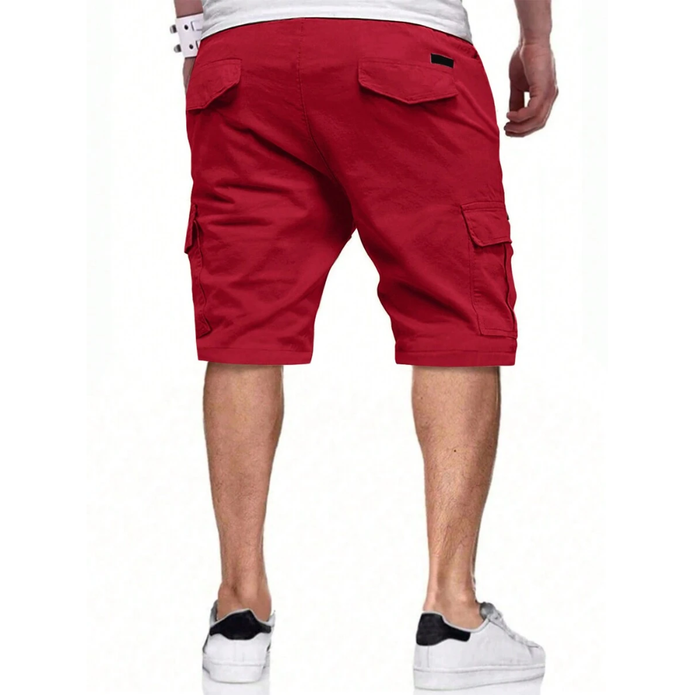 Casual Cargo Shorts For Men With Flap Pockets
