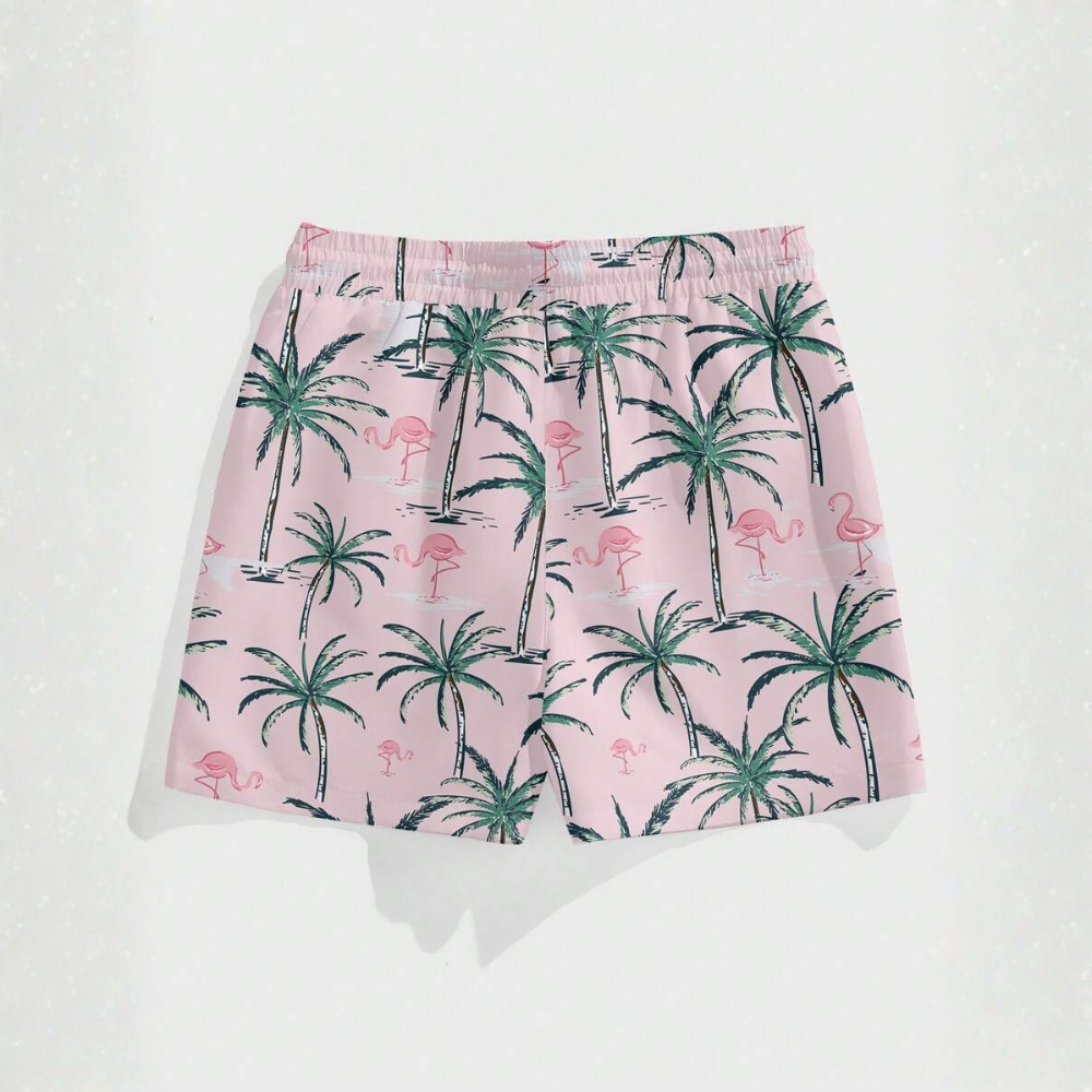 2 In 1 Cartoon Print Comfortable Beach Shorts