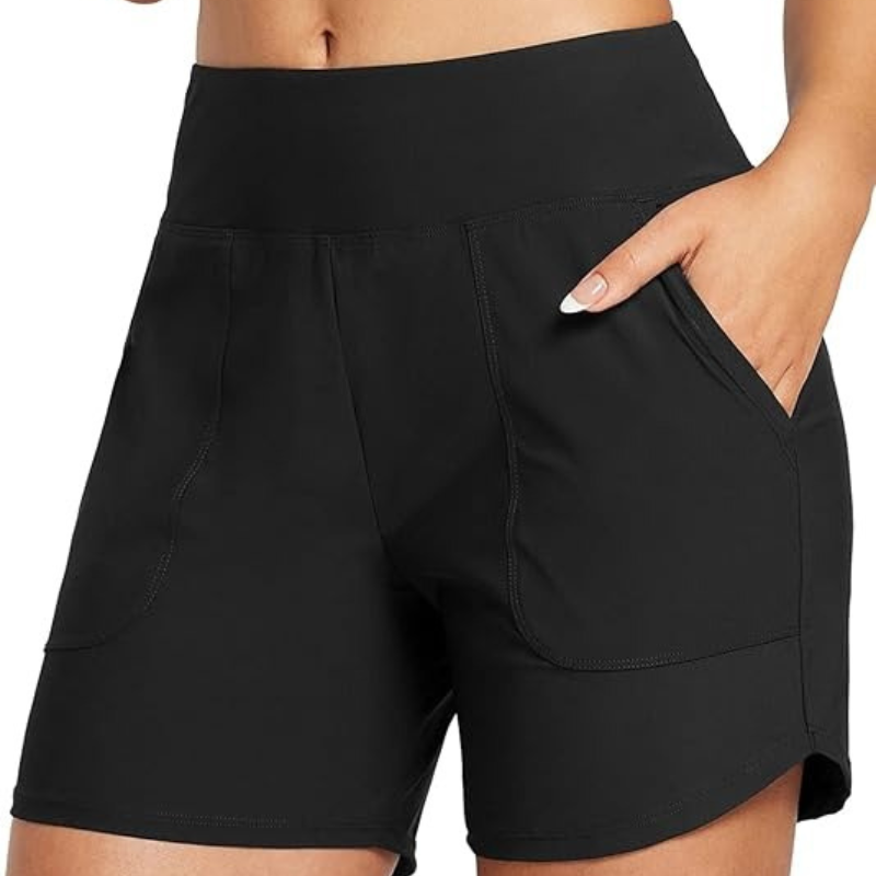 5 Inch Swim Board Shorts With Pockets For Stretch Fabric