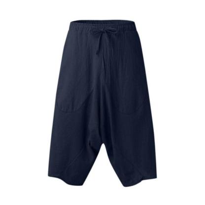 Baggy Harem Shorts | Men's Cotton Linen Capri Pants-The Comfy Shorts