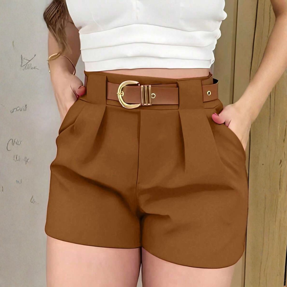 Casual And Versatile Solid Color Shorts For Women