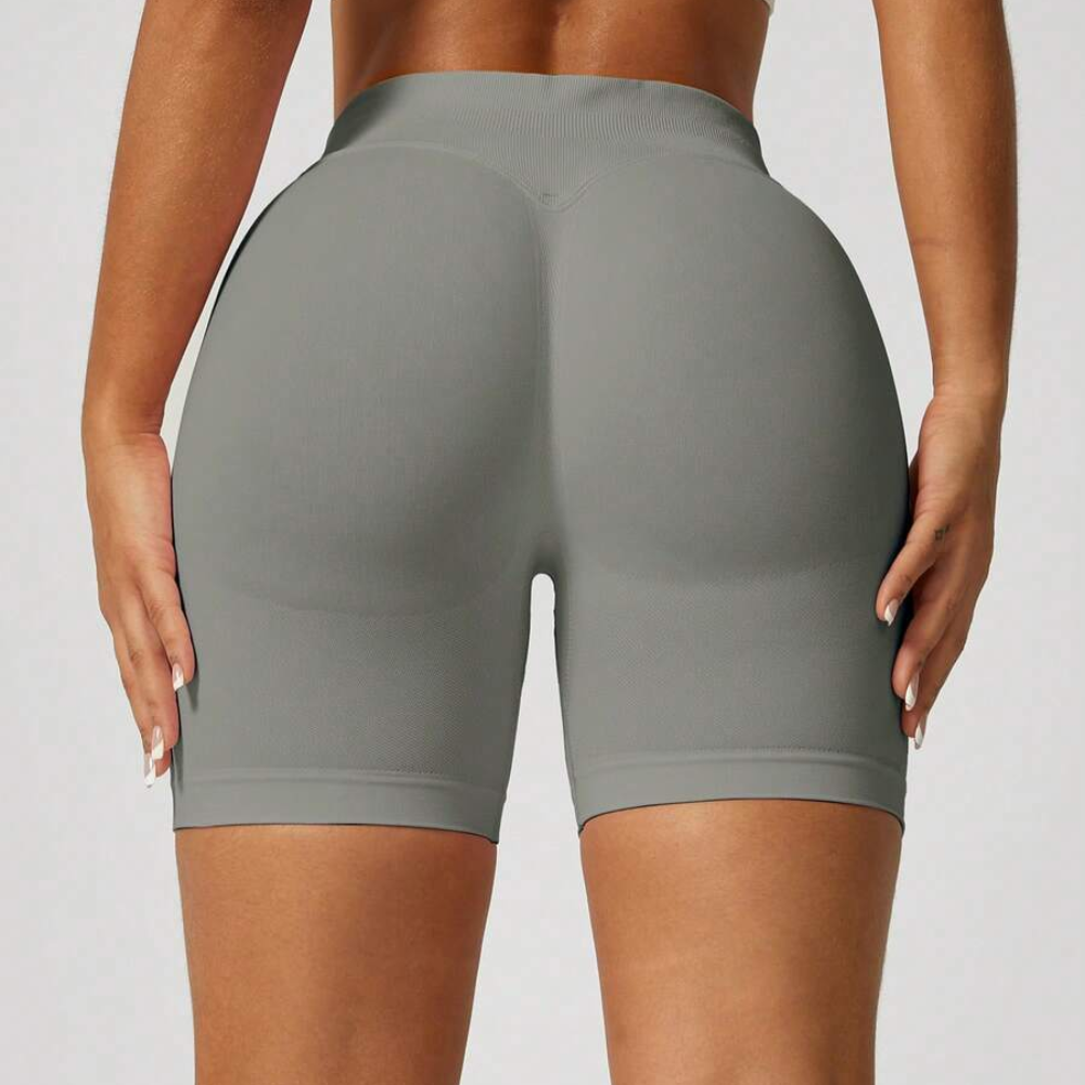 Pack Of 1 Solid Color Fitted Workout Shorts For Women
