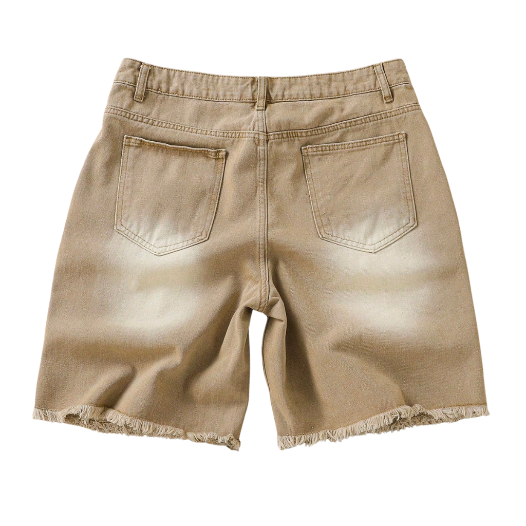 Casual And Camouflage Print Denim Cargo Shorts