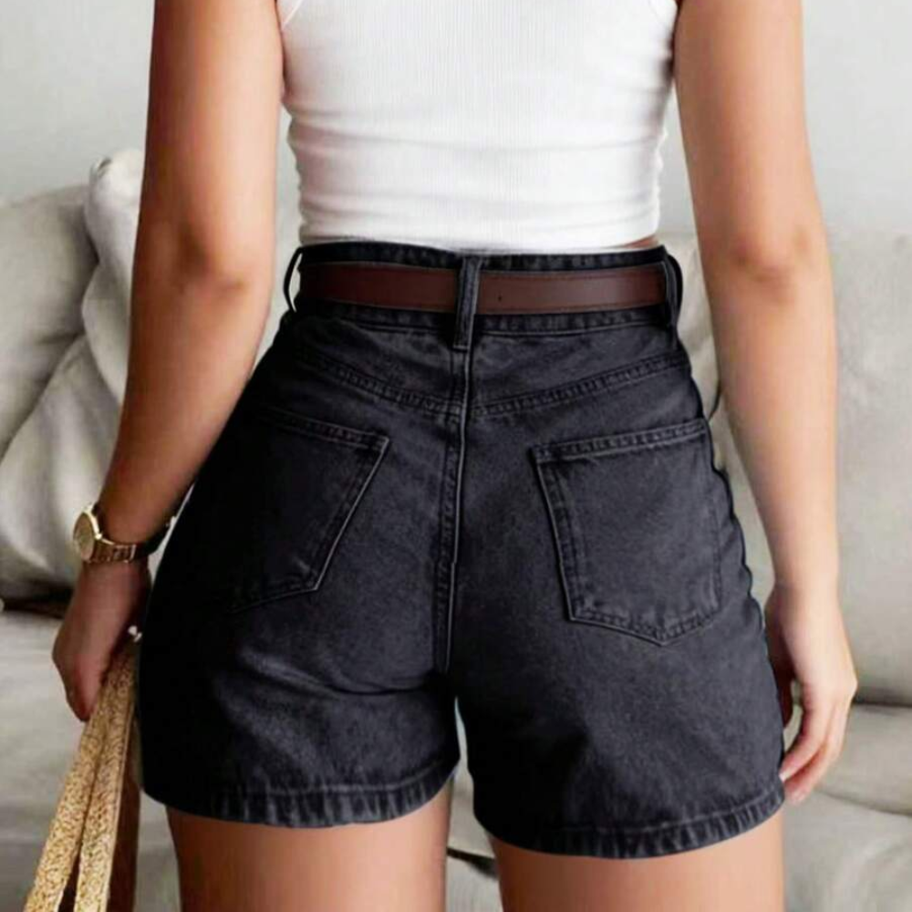 Casual And Bohemian Button Denim Shorts Summer For Women