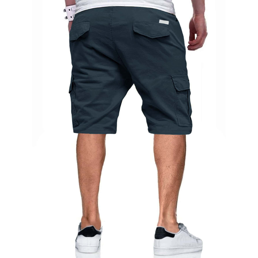 Casual Cargo Shorts For Men With Flap Pockets