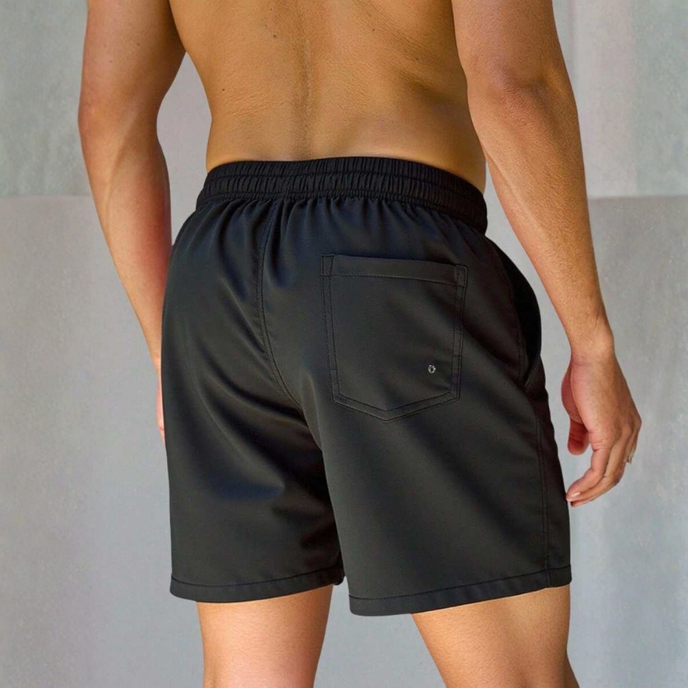 Leopard Print Drawstring Casual Beach Shorts For Men