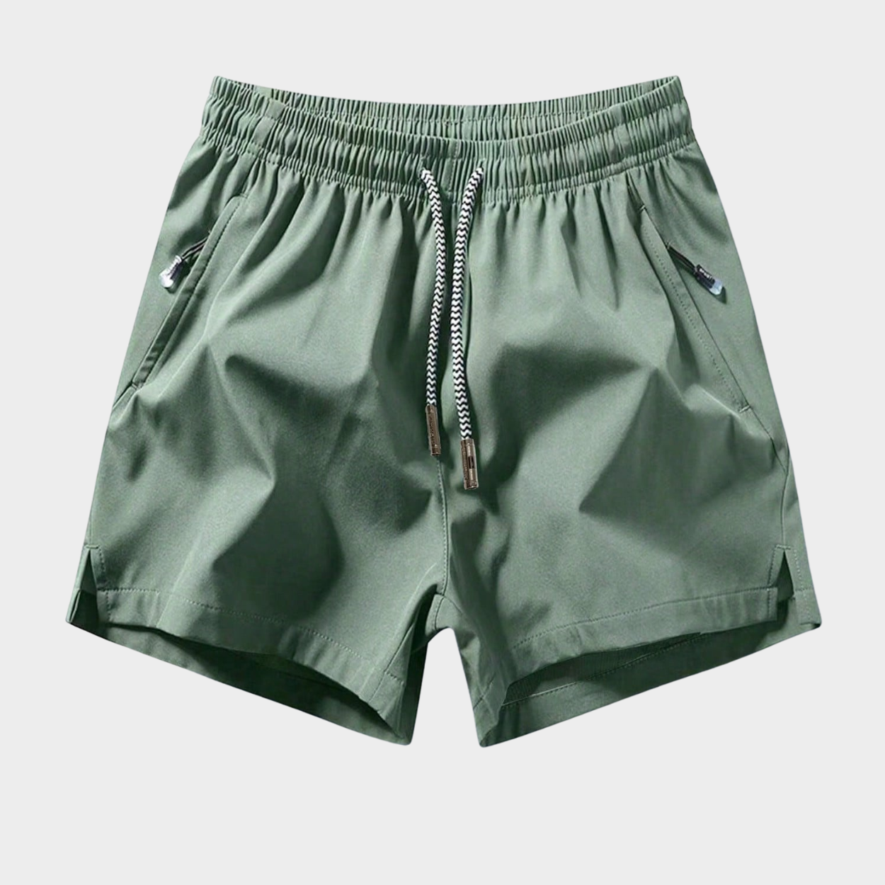 Comfortable Sports Shorts With Zipper Pocket