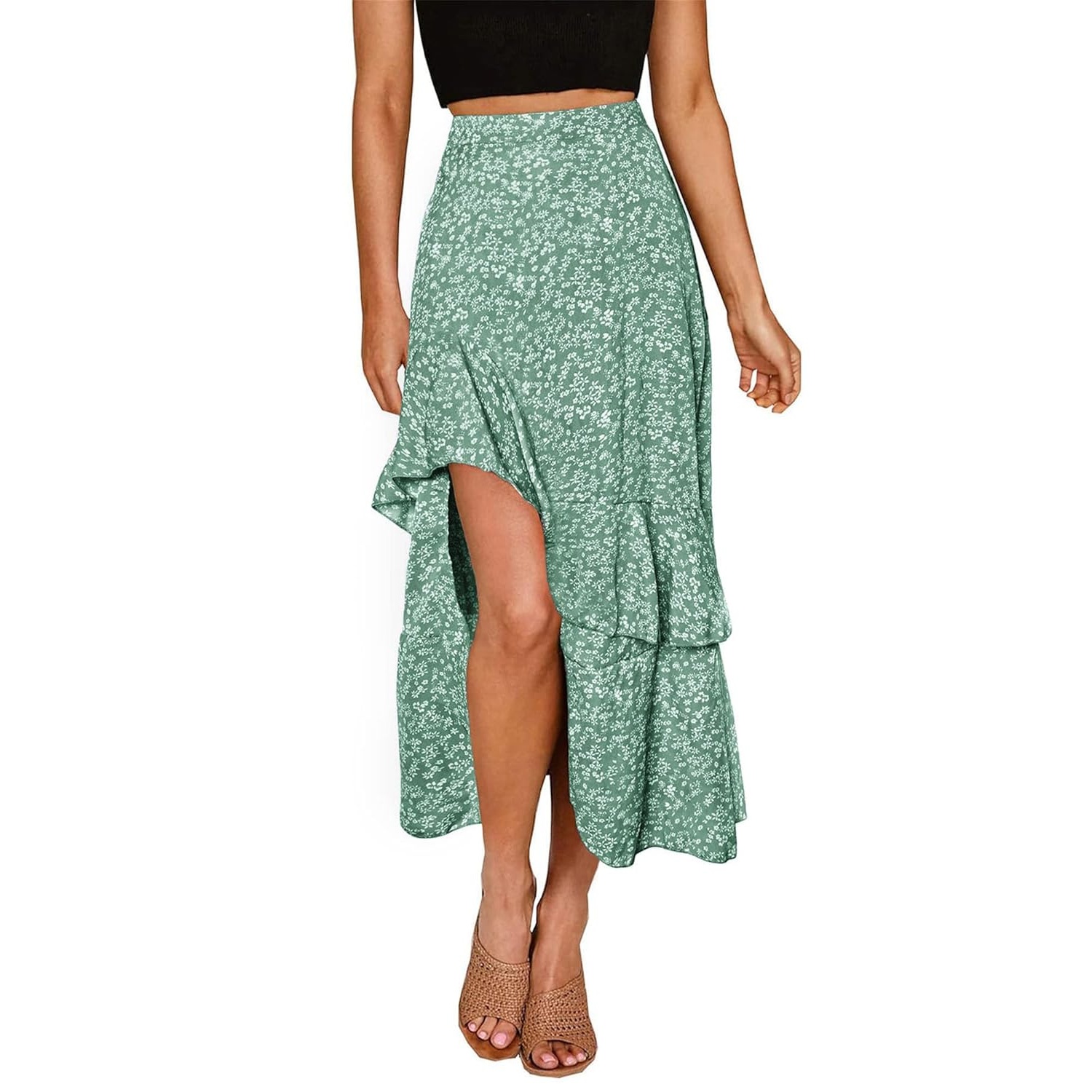 Floral Elastic Maxi Skirt For Women