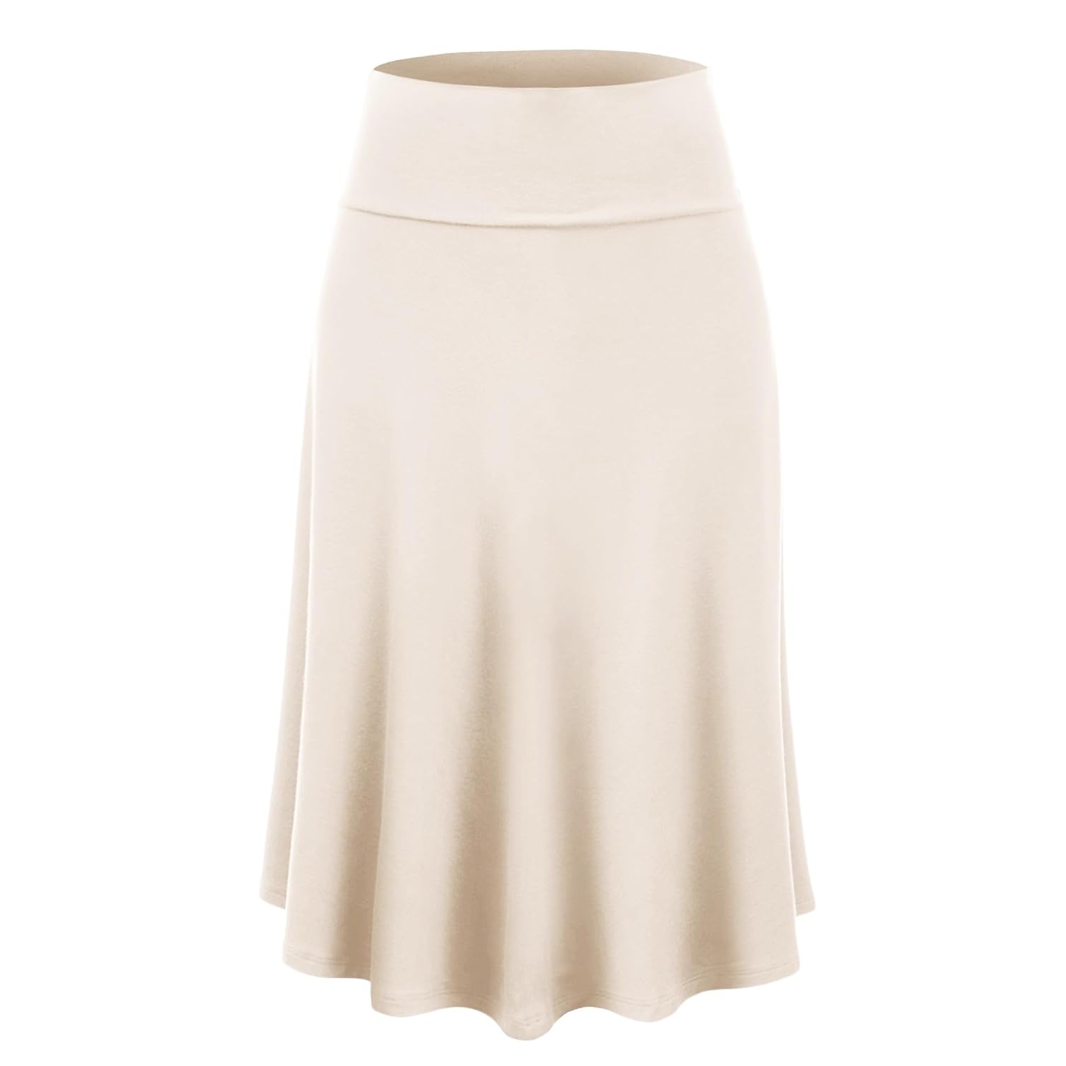 Casual Solid Flare Lightweight Skirt for Women