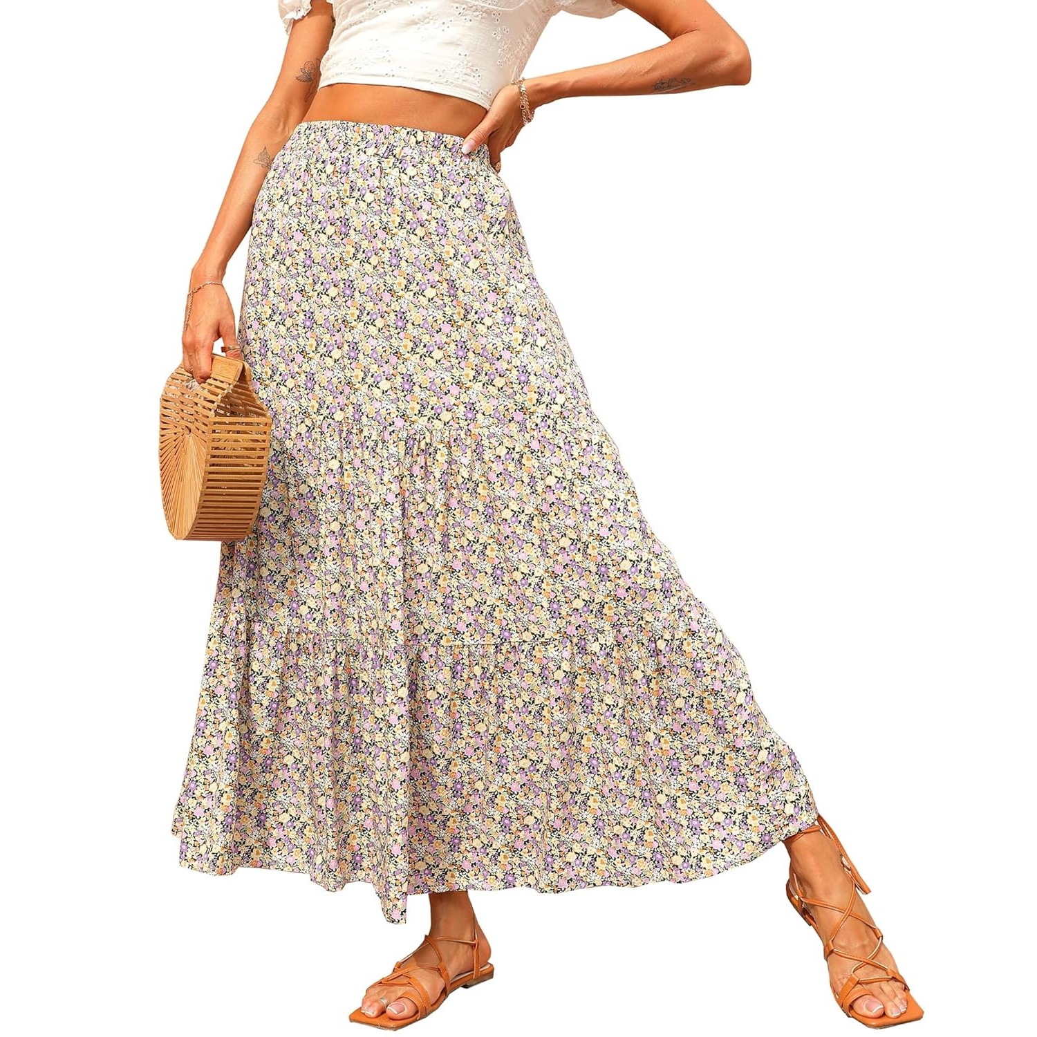 Casual Summer Flowy Beach Skirt For Women