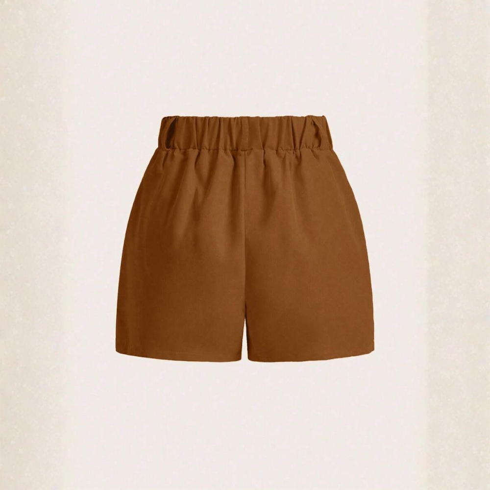 Casual And Versatile Solid Color Shorts For Women