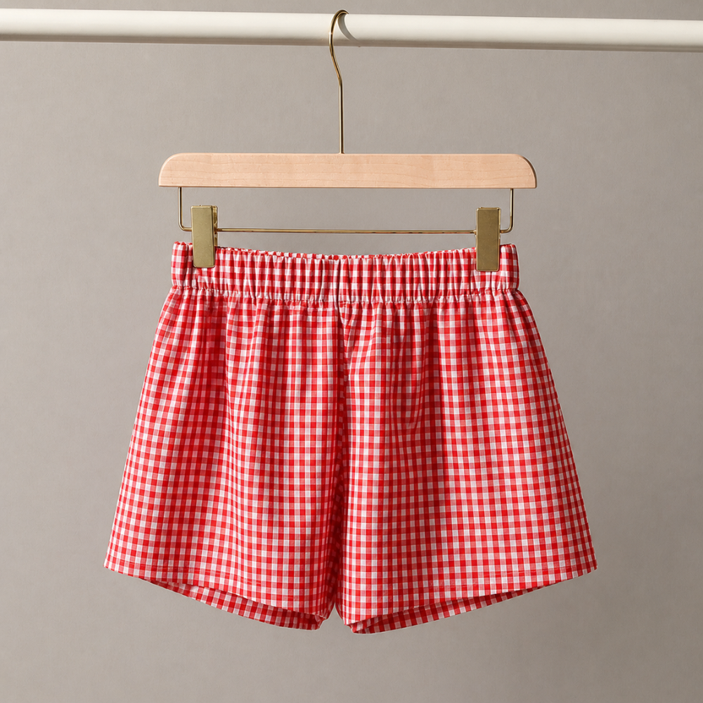 Casual And Shorts With Plaid For Women