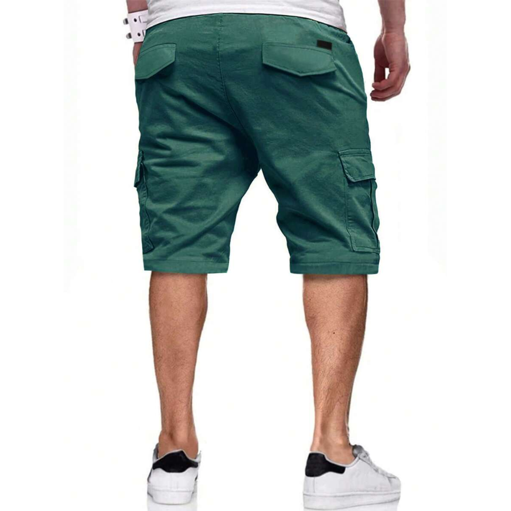 Casual Cargo Shorts For Men With Flap Pockets