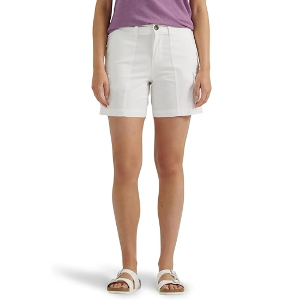 High Waist Ultra Lux Comfort Flex Stretchy Cargo Shorts For Women