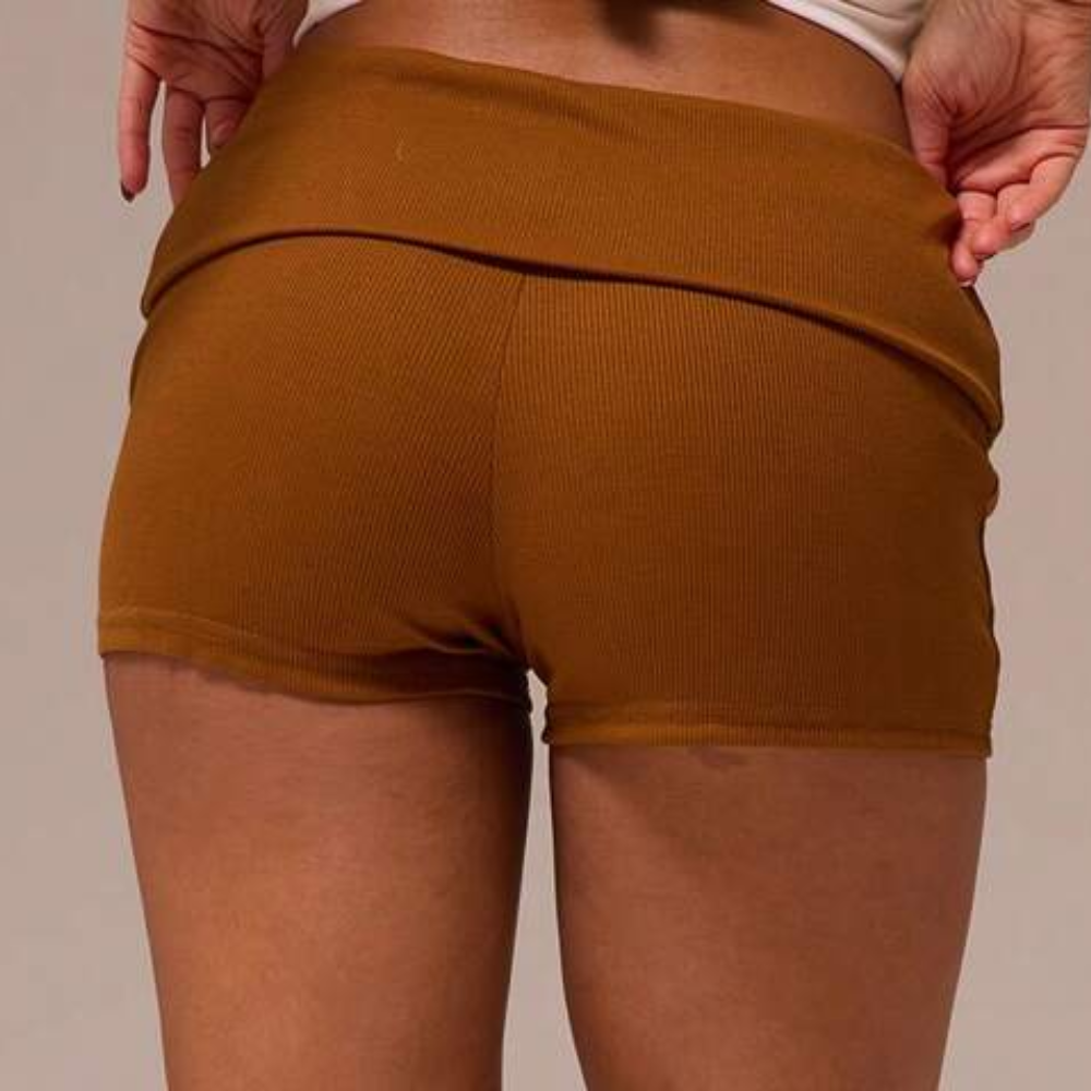 Fold And Over Mini Shorts Pants Spring Summer For Women