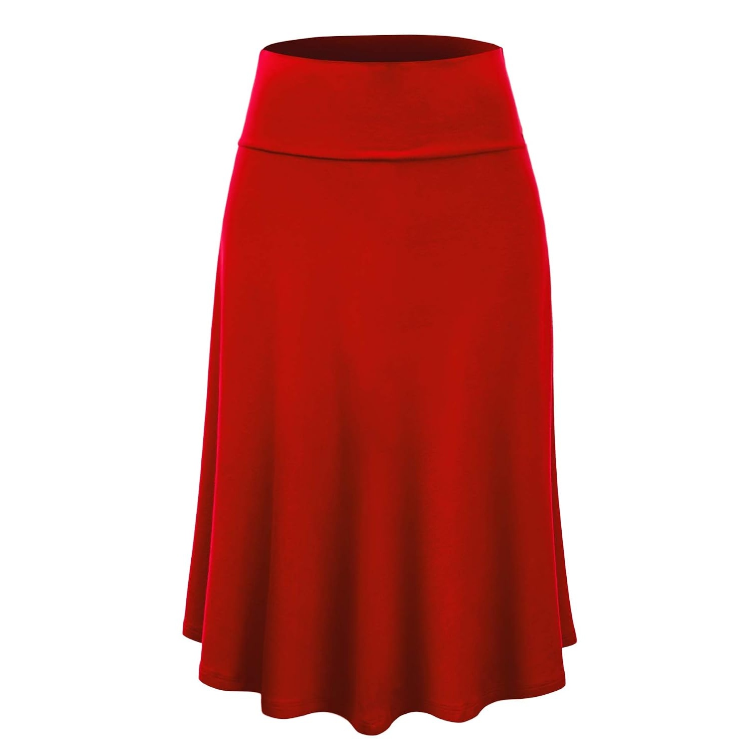 Casual Solid Flare Lightweight Skirt for Women