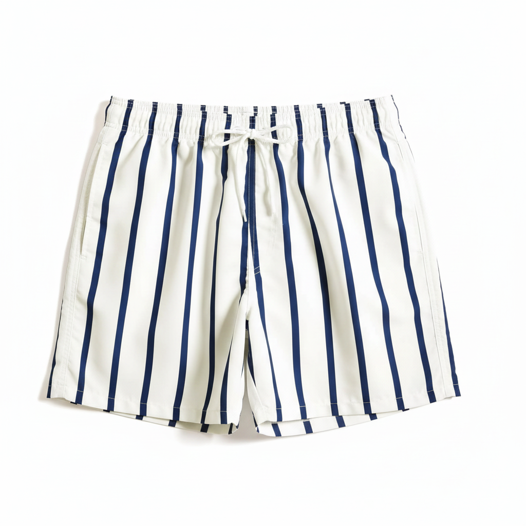 Casual And Drawstring Lined Beach Shorts For Men