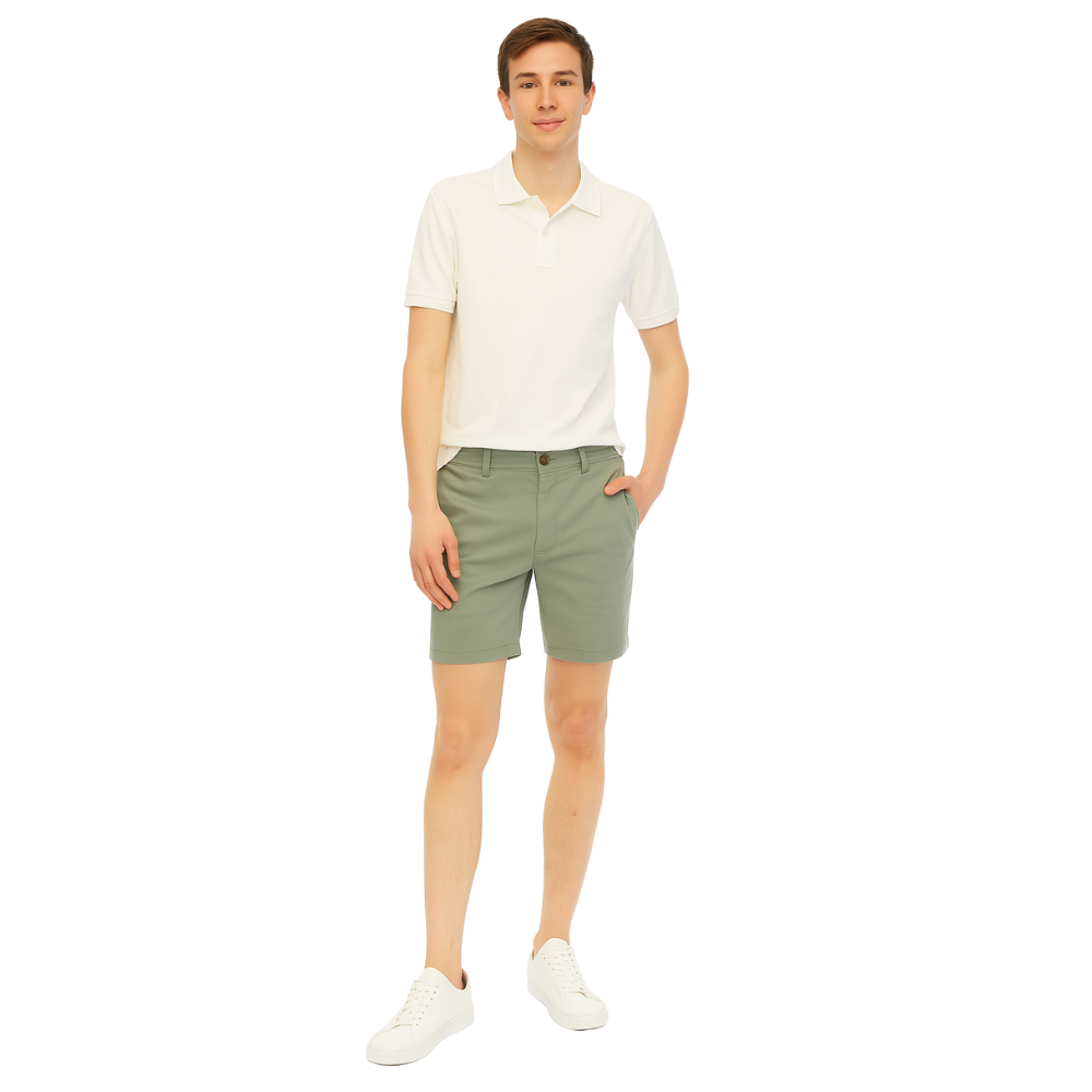 Flex Chino Stretch Cotton Casual Shorts