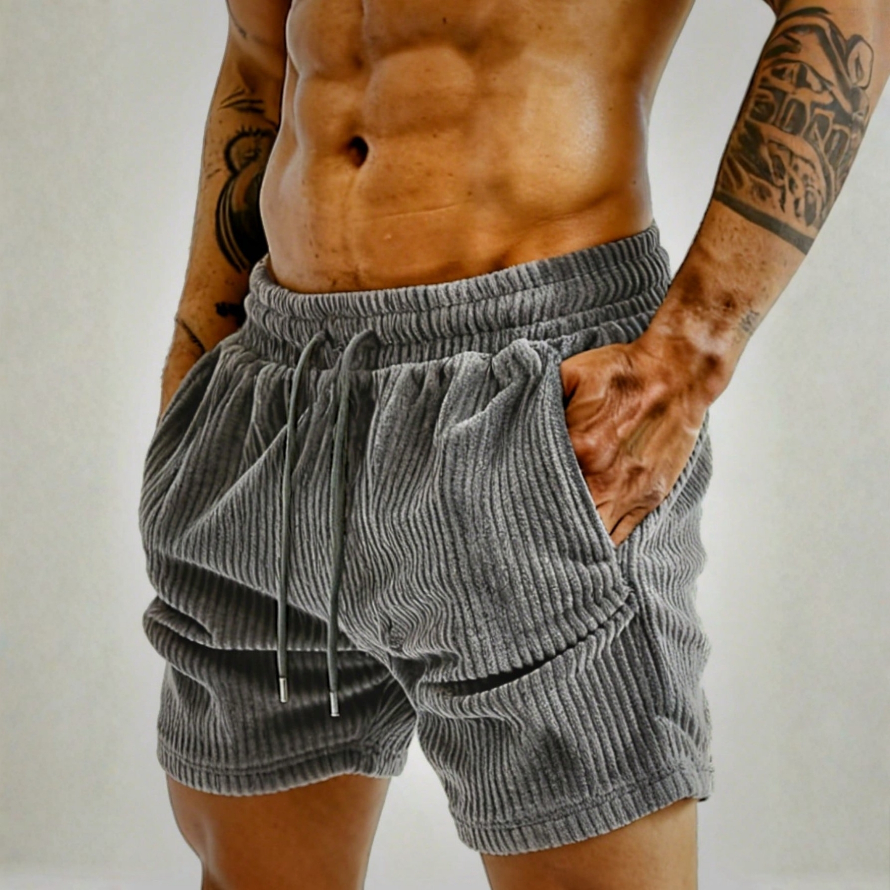 Casual Sports Corduroy Drawstring Shorts
