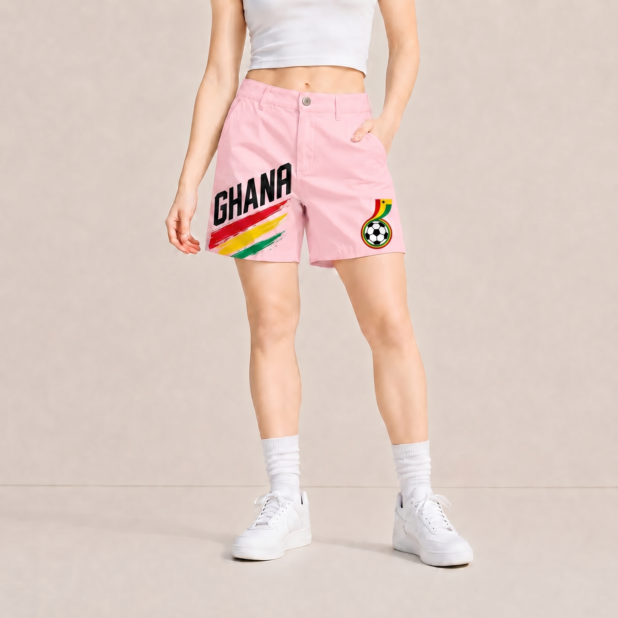 World Cup 2026 Ghana Football Fan Printed Twill Shorts