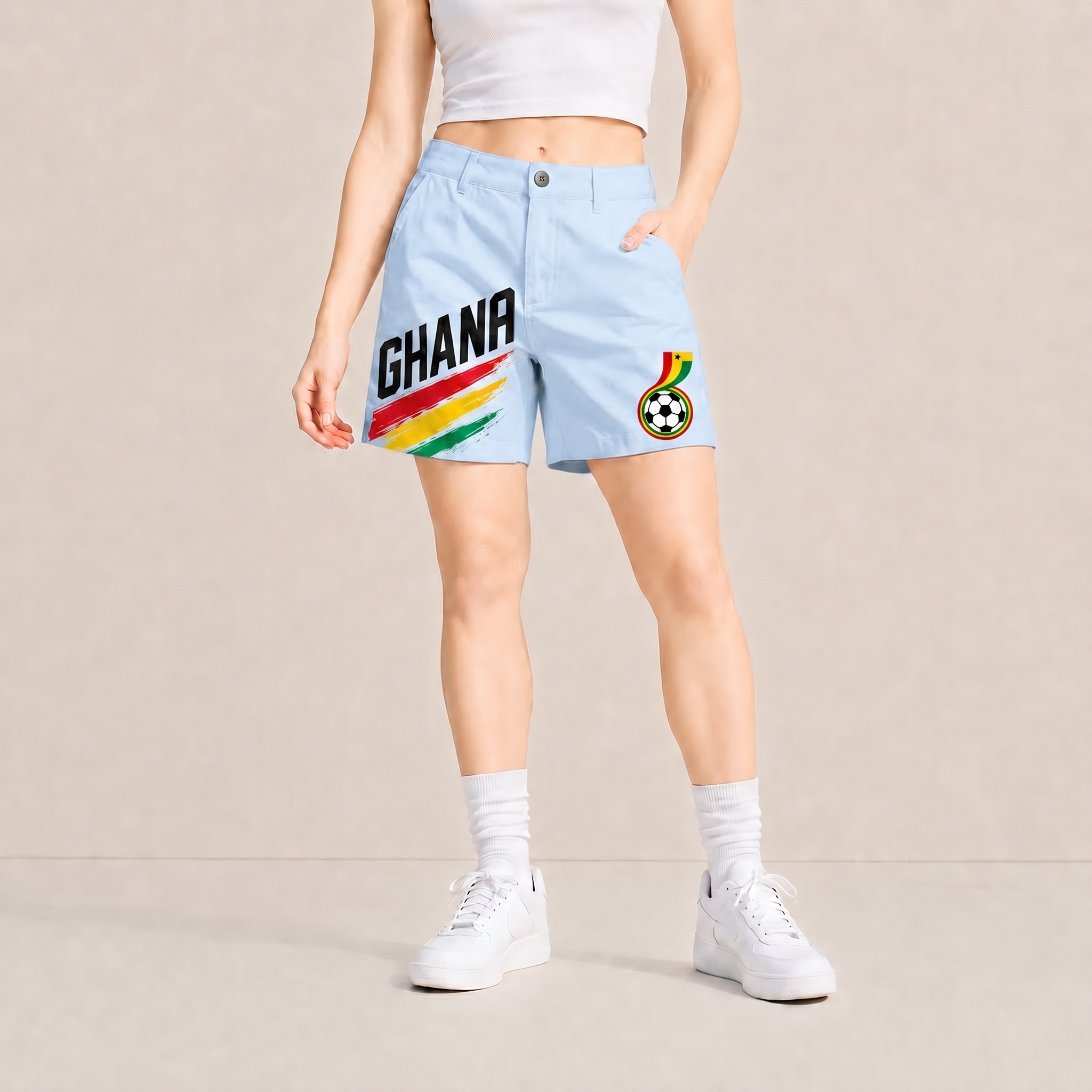 World Cup 2026 Ghana Football Fan Printed Twill Shorts