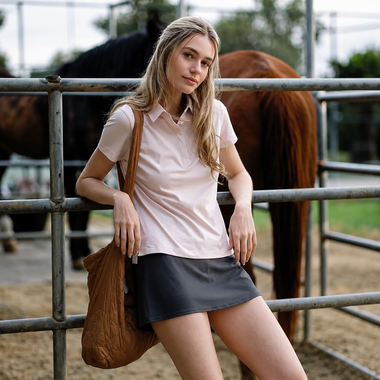 High Rise Tennis Skirt For Women With Built In Pocket Shorts