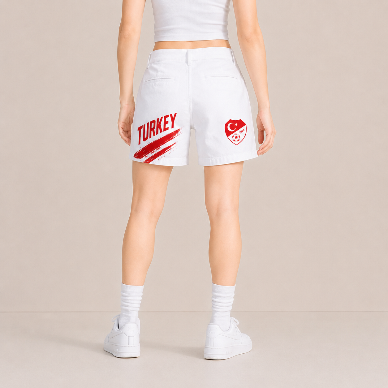 World Cup 2026 Turkey Football Fan Printed Twill Shorts