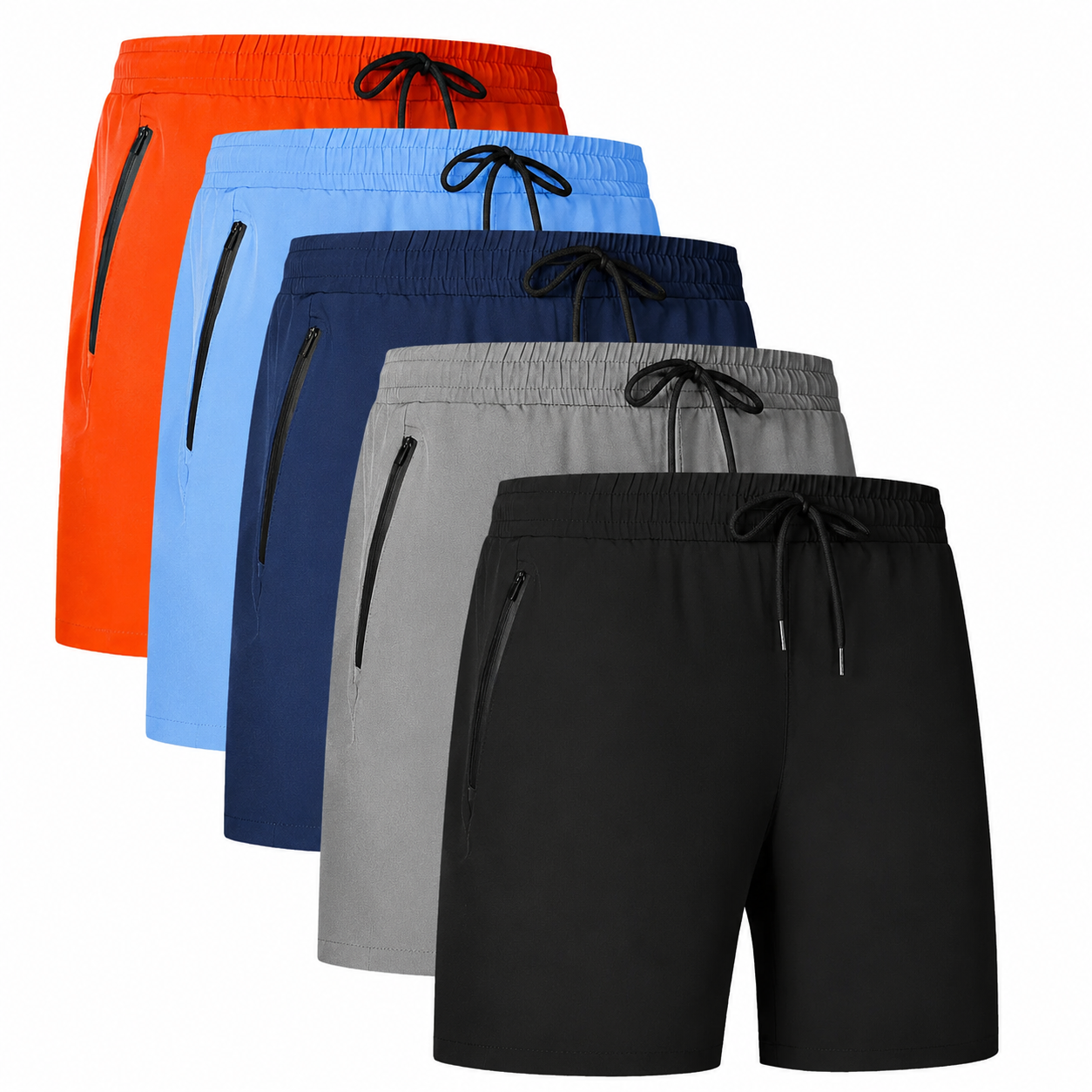 Letter Print Drawstring Waist Pocket Shorts For Men