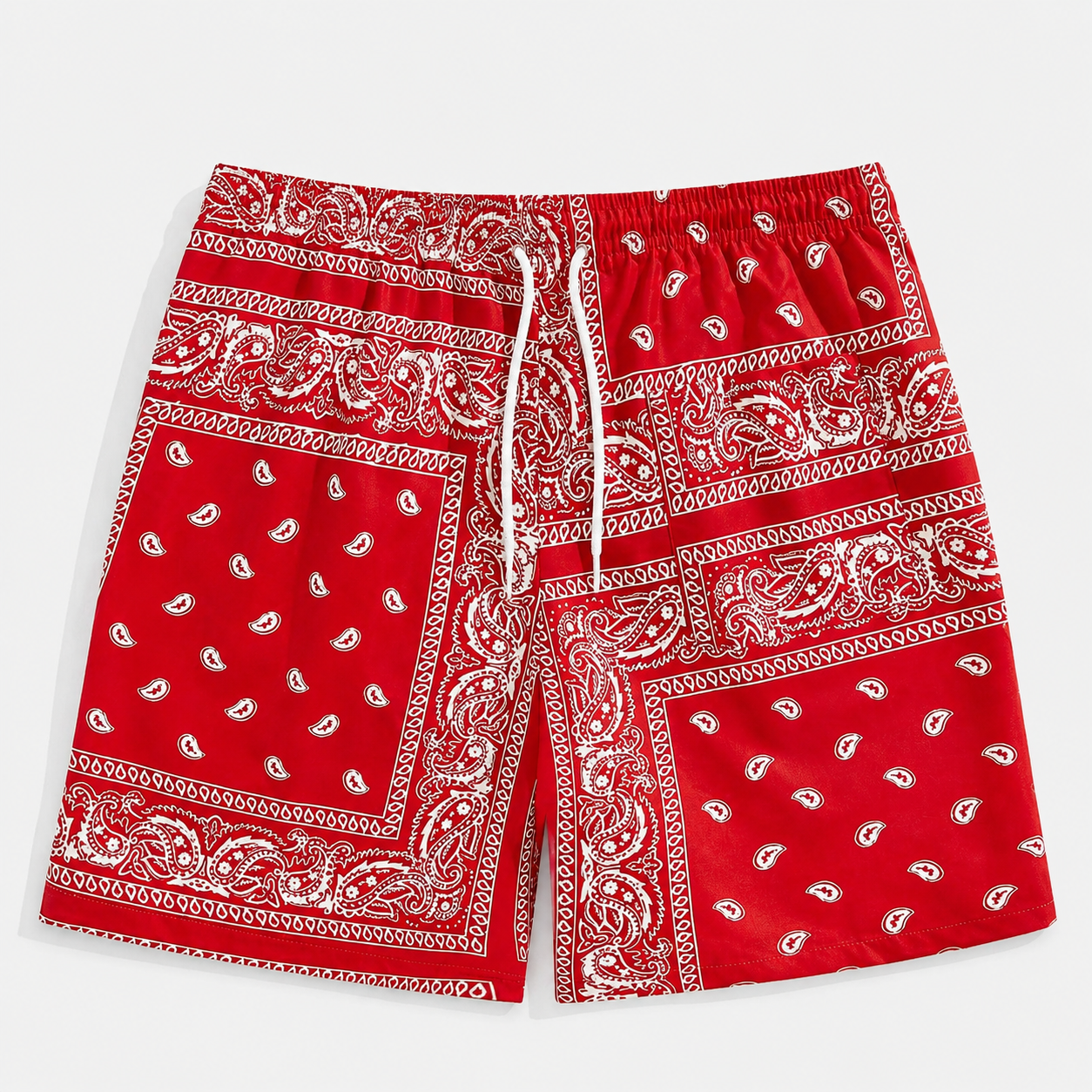  Camo Casual Straight Knit Shorts For Men