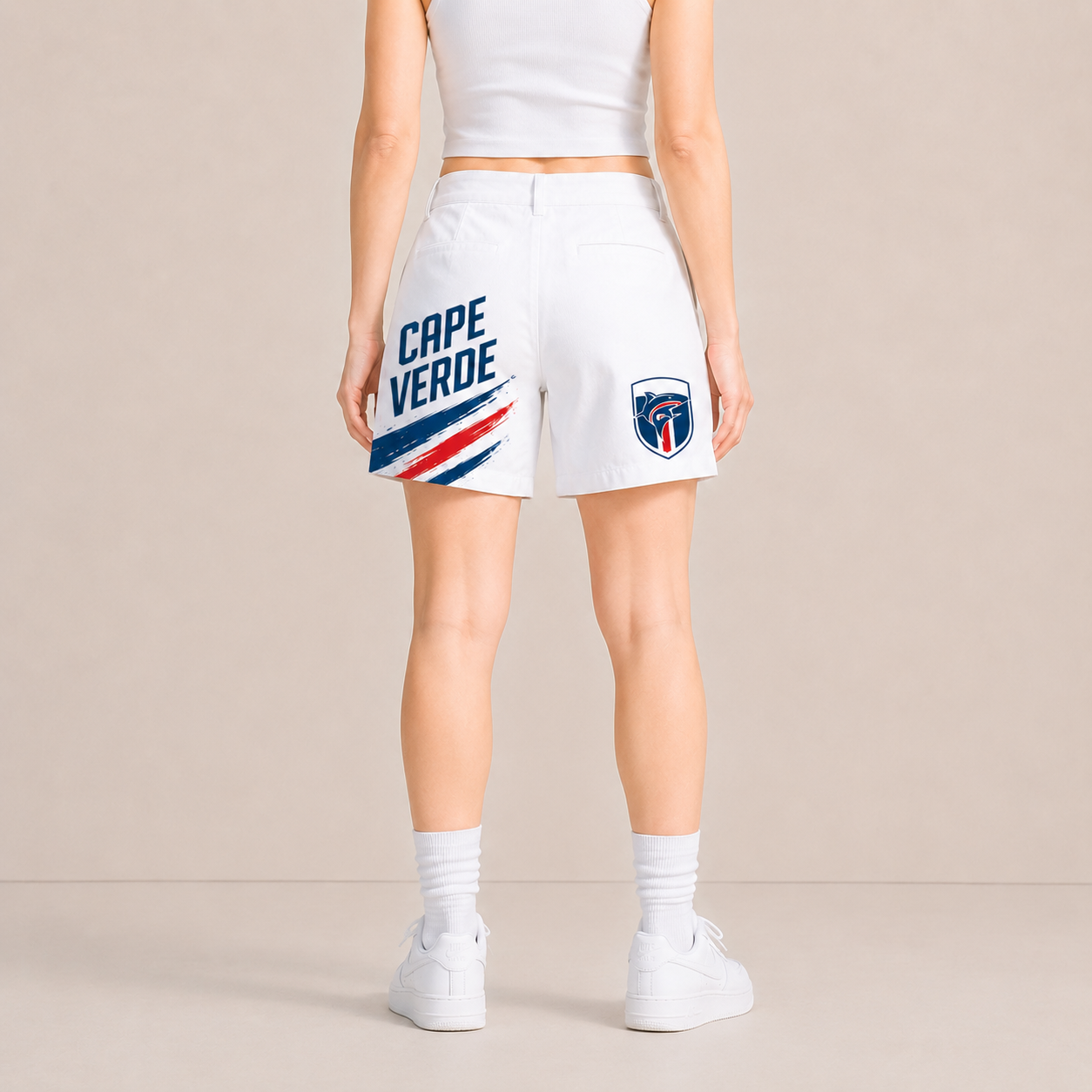 World Cup 2026 Cape Verde Football Fan Printed Twill Shorts
