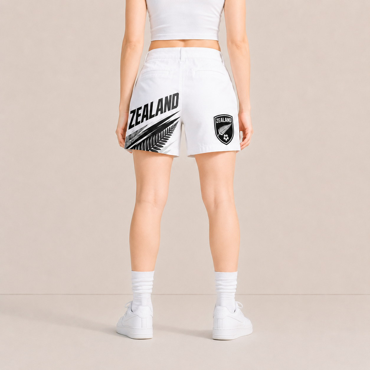 World Cup 2026 Zealand Football Fan Printed Twill Shorts