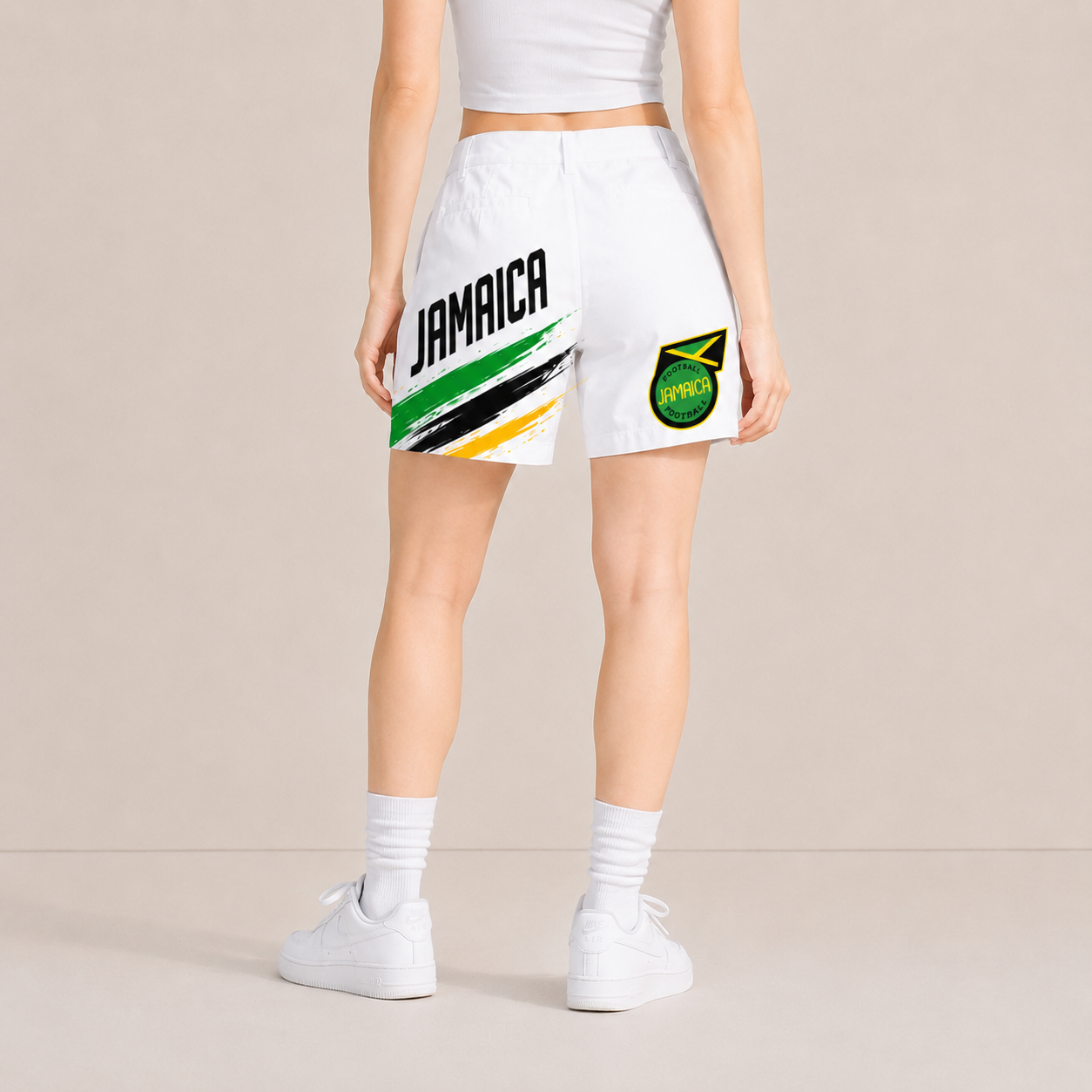 World Cup 2026 Jamaica Football Fan Printed Twill Shorts