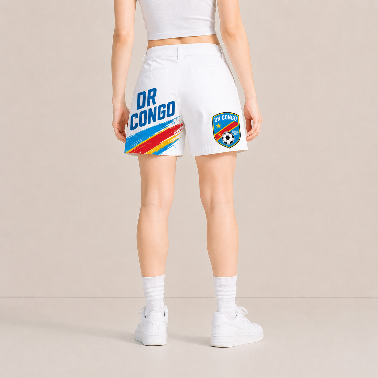 World Cup 2026 Democratic Republic Of The Congo Football Fan Printed Twill Shorts