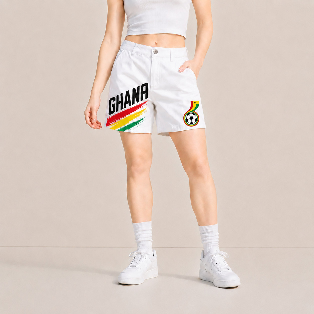 World Cup 2026 Ghana Football Fan Printed Twill Shorts