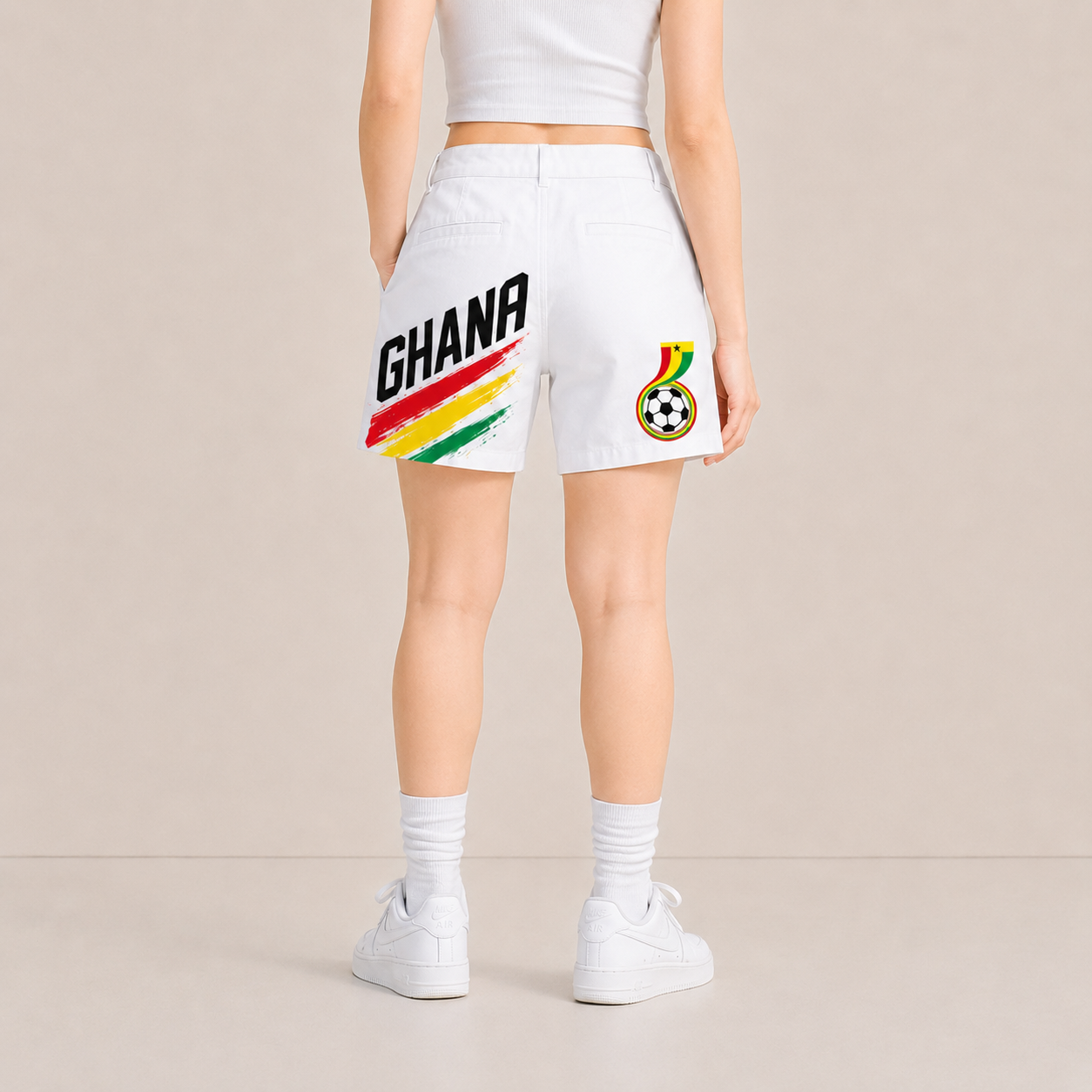 World Cup 2026 Ghana Football Fan Printed Twill Shorts
