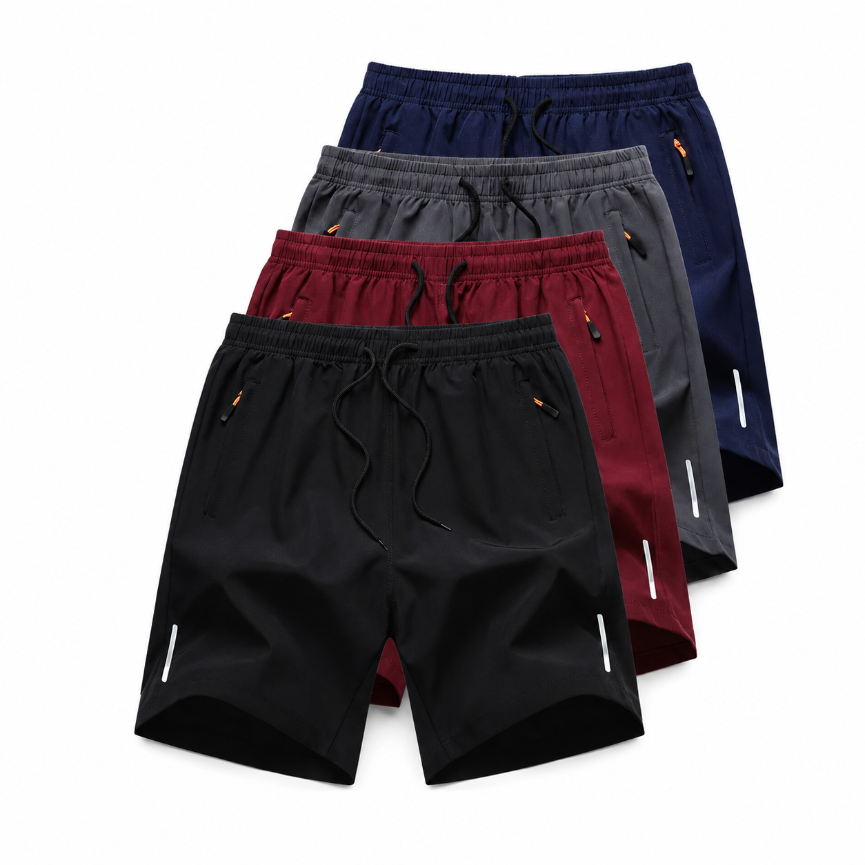 Set Of 4 Lightweight Loose Running Bermuda Shorts For Men