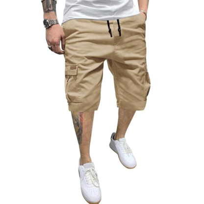 Classic Casual Drawstring Design Cargo Shorts