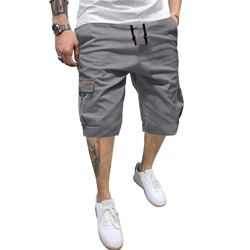 Classic Casual Drawstring Design Cargo Shorts