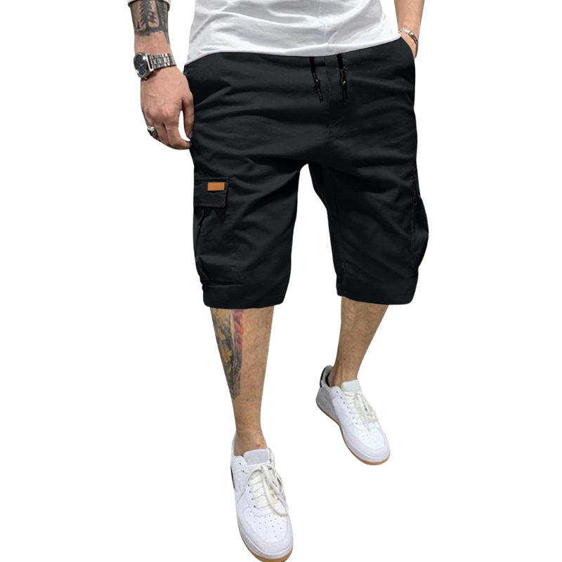 Classic Casual Drawstring Design Cargo Shorts