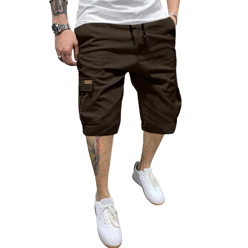 Classic Casual Drawstring Design Cargo Shorts