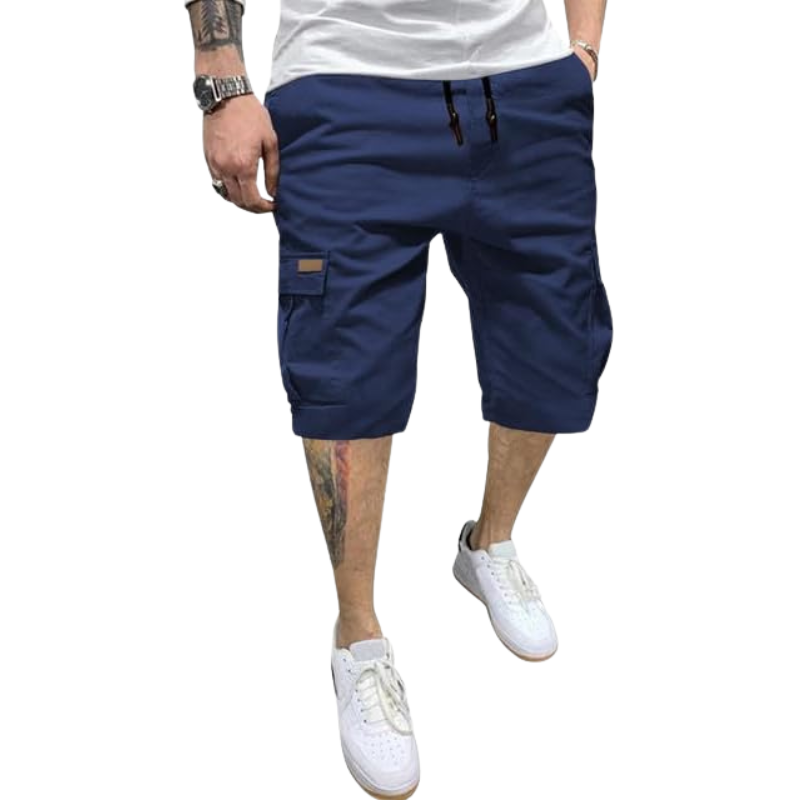 Classic Casual Drawstring Design Cargo Shorts