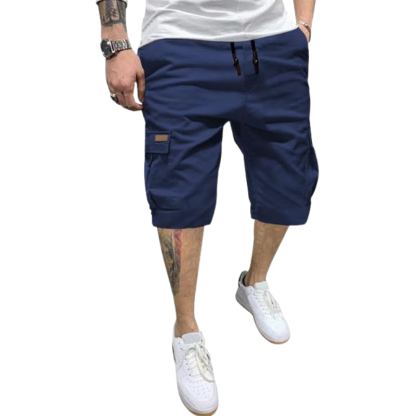 Classic Casual Drawstring Design Cargo Shorts