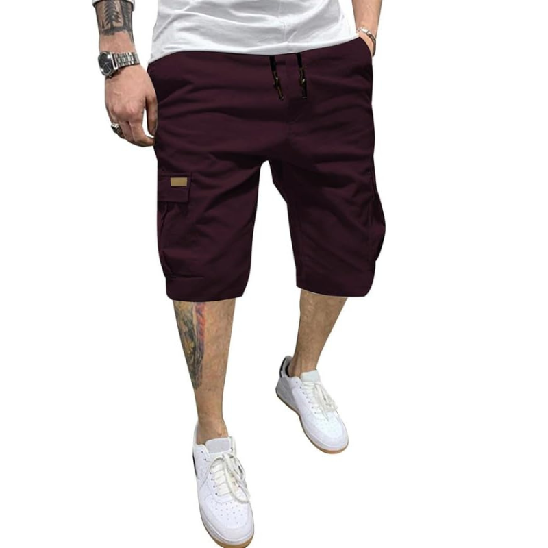 Classic Drawstring Design Cargo Shorts