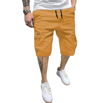 Classic Drawstring Design Cargo Shorts
