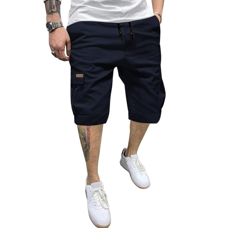 Classic Drawstring Design Cargo Shorts