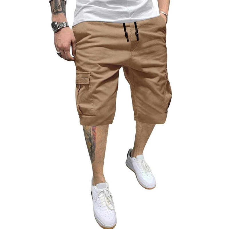 Classic Drawstring Design Cargo Shorts
