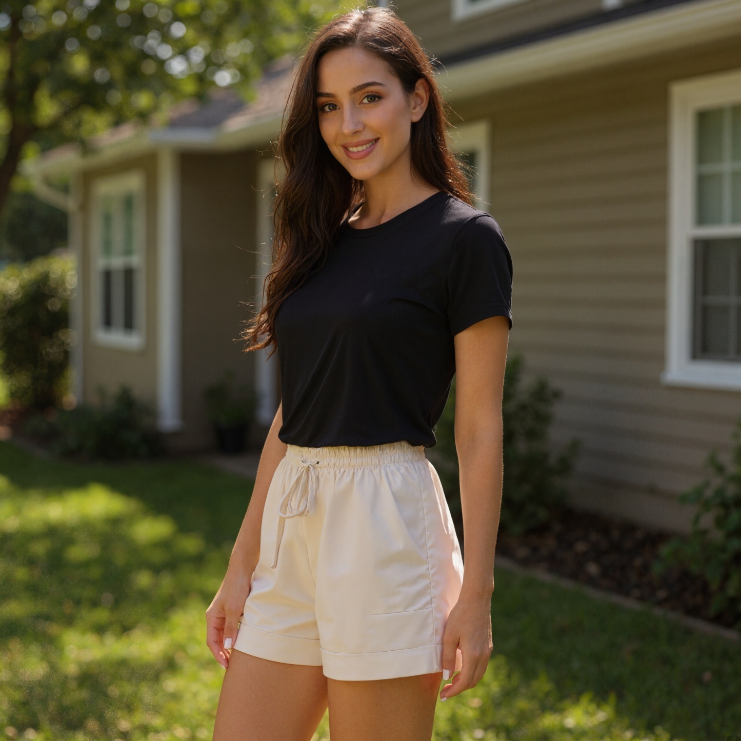 Comfy Elastic Drawstring Pocket Shorts