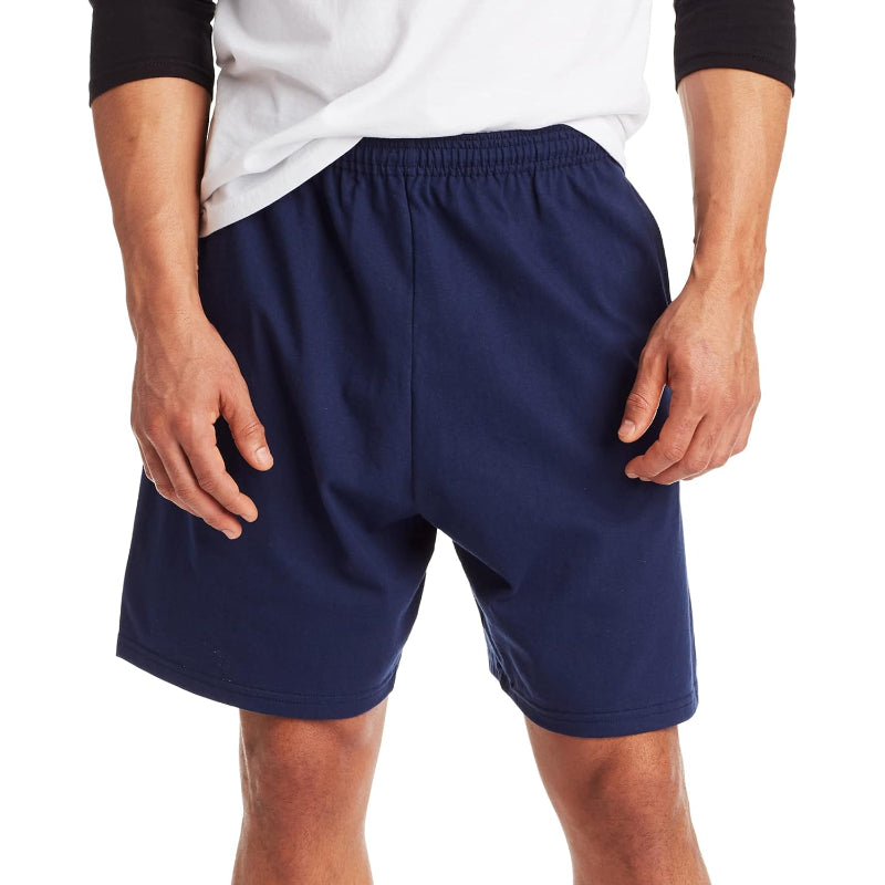 Cotton Jersey Athletic Shorts With Pockets